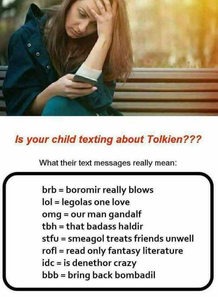 Texting in Tolkien